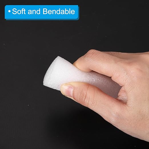 PATIKIL 1-3/5 Inch x 3.3 Feet Backer Rod for Gaps and Joints, 3pcs Foam Rope Caulk Crack Joint Filler Roll Seal Weather Strip for Home Construction Car, White