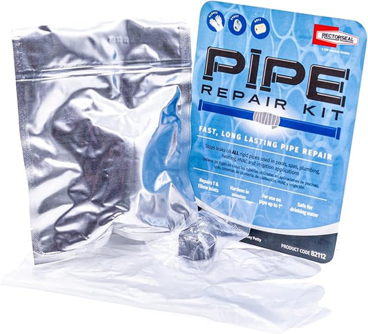 RectorSeal Pipe Repair 82112 Pipe Repair Kit, Easy Application, Plumbing, Repairs 1" and 450 psi