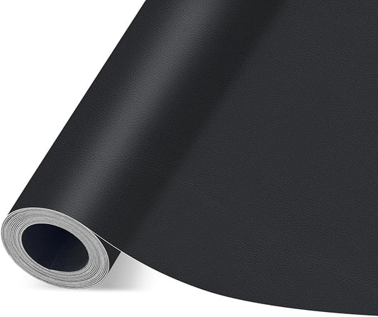 Self Adhesive Leather Repair Patch, Leather Patches for Furniture, Leather Repair Tape for Couch Sofa Car Seat Chair Furniture Repair, Leather Repair Kit (Black-Litchi Grain, 34X79 Inch)