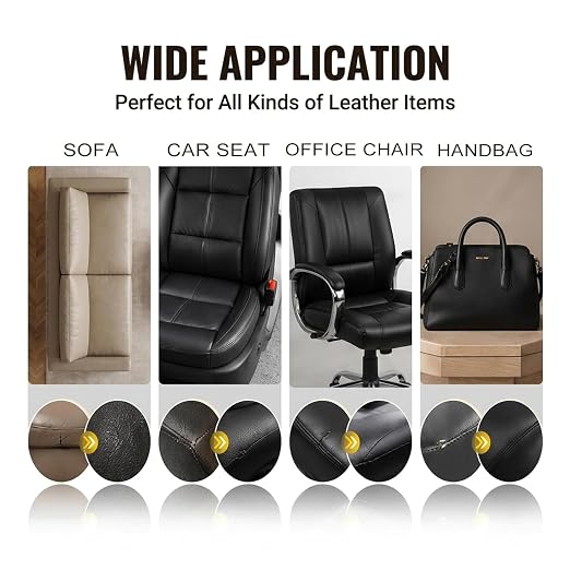 Cremsy Leather Repair Patch Tape, Self-adhesive Leather Repair Patch Kit for Couch Sofa Car Seats, Waterproof Vinyl Repair Patch, Cuttable Furniture Repair Tape for Chair Jacket (8, Dark Purple)