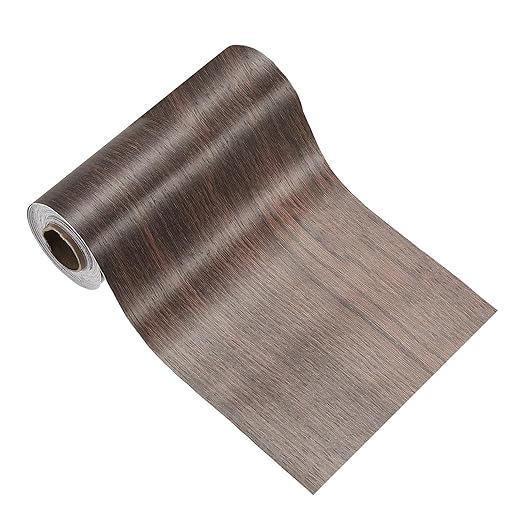 PATIKIL Wood Grain Tape 4.7" x 32 ft, Self-Adhesive Wood Texture Repair Tape Realistic Wooden Effect Patch for Furniture Cabinets Floor Walls, Black Walnut