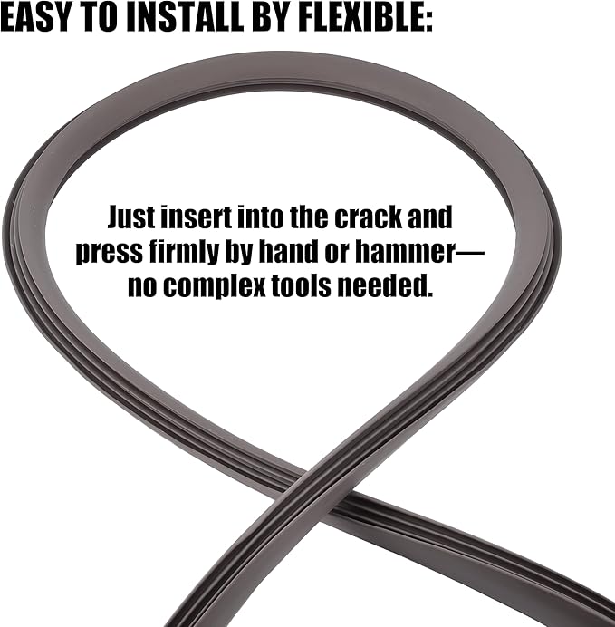 Flexible EPDM Rubber Strip (25 ft Long x 3/4 inch Wide) - Concrete Crack Repair & Replacement, Weather & Aging Resistant Expansion Joint Filler for Driveways, Sidewalks