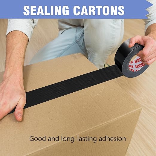 3 Pack Duct Tape 1.89In × 132Yd Total Heavy Duty Waterproof Tape, 8.26Mil All-Weather Adhesive Repair Duct Tape for Indoor Outdoor Repair Fixation Reinforcement Sealing(Black Silver White)