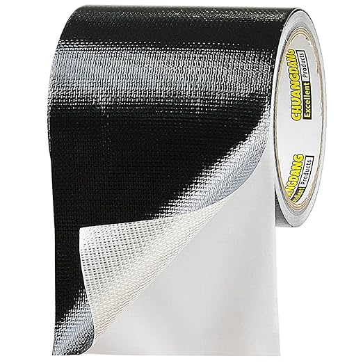 Black Awning Repair Tape,3INx25FT,Waterproof Repair Tape for Fabric,RV Awning,Tarp,Tent,Tarp,Tent,Sail,Underbelly,Boat Cover,Canvas,Outdoor Repair Patch,UVproof,Heavy Duty