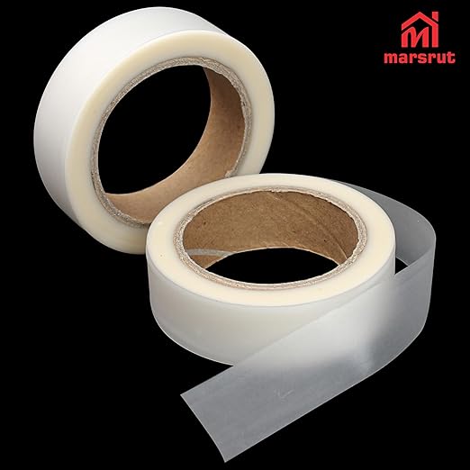 Tent Seam Tape, 2 Rolls, Total 131 Feet, Waterproof Tent Tape Repair, Iron On Hot Melt Seam Sealing, Clear Fusible Adhesive Tape for Fabric, Outdoor Camping Gear, Awning, Raincoats & Sportswear
