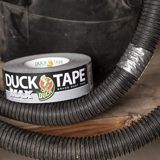 Duck Brand Max Strength Duct Tape - 2 Rolls - Heavy Duty Hold - 1.88 Inch x 45 Yards Each - Silver (240201)