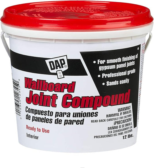 DAP Wallboard Joint Compound, White, 12 Lbs (7079810102)