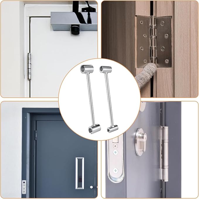 Hinges Gap Adjusting Wrench, ZEEROQOLAB 2 Pack Door Hinge Adjustment Tool, Steel Double-Head Door Hinge Repair Spanner for Various Flag Hinge Door, Fits Knuckle 14mm/18mm and 23mm/25mm