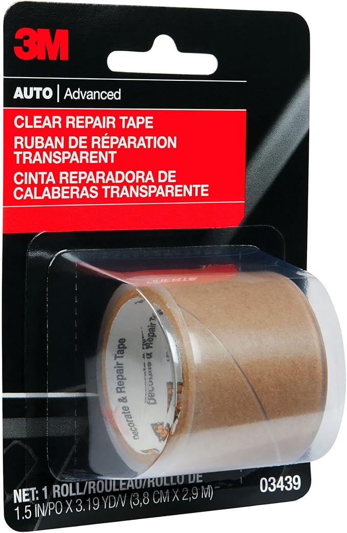 3M Clear Repair Tape, 03439, 1-1/2 in x 115 in, 2-Pack