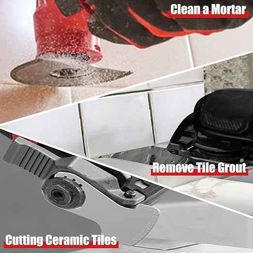 9 Pack Diamond Oscillating Tool Blade, Professional Multitool Blades, Grout Removal Blade for Oscillating Tool, Multi Tool Blades Kits for Oscillating Tool Accessories