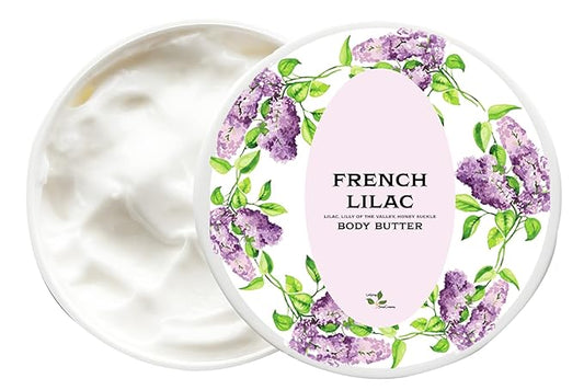 Ladybug Soap Company French Lilac Solid Perfume Balm, All-Natural, Handcrafted in the USA, Travel-Size Tin (1/4 oz) with Matching Body Butter, 1.5 oz