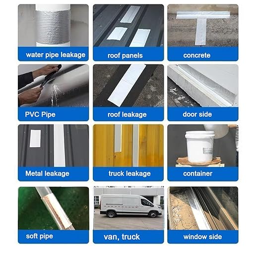 Butyl Tape Waterproof Tape, Aluminum Foil Butyl Seal Tape for Leakage, Butyl Rubber Tape for Reapring for Boat, Pipe Sealing, Roof Crack, RV, Awning, Window Sealing - 12"W x 16'L