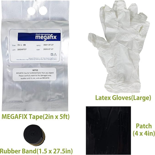 Pipe Repair KIT, Fiberglass Wrap, Water Leak, Plumbing, Underwater OK, Emergency, Self DIY, Permanent (Patch Type, 2in x 5ft)