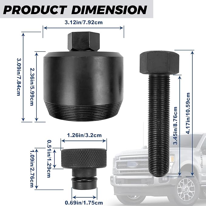 303-1510 Front Crankshaft Seal Remover Tool Fit for 2011-2021 Ford Super Duty F250/F350/F450/F550 6.7L Power Stroke Diesel & 2016-2021 F650/F750 6.7L, Replace Alt ST-152