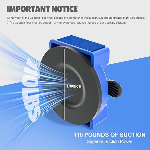 2PCS Floor Gap Fixer Tool, Dual-Side Striking Vacuum Suction Plank Gap Repair Kit with Grip Pads, Quick Fix for Laminate, LVP, Hardwood, Engineered Wood & Tile Floor Expansion Joints