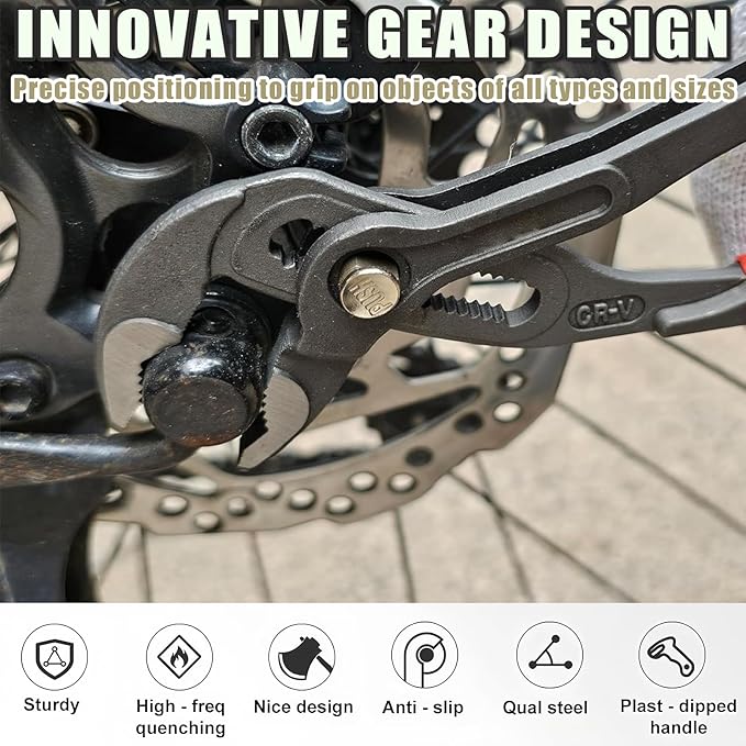 Adjustable Water Pump Pliers 7" Groove Joint Pliers V-Jaw Quick Adjust Tongue and Groove Pliers with Push-Lock and Cushion Grip Ideal for Tight Spaces Plumbing Cars and Home Repair (7 inch)