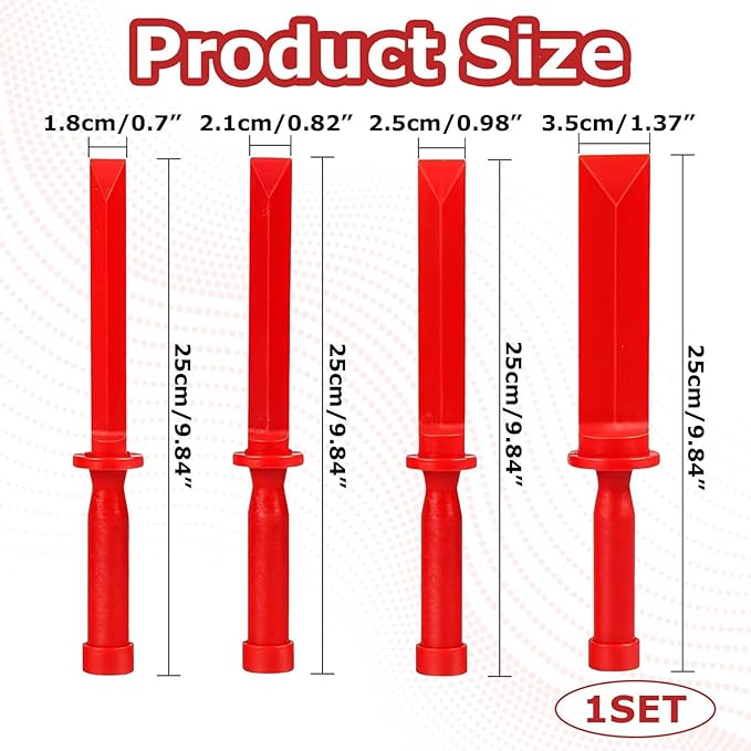 4 Pcs Plastic Chisel Scraper,Auto Paint Scraper Remover Tool Kit Accessories,For Removing Debris, Adhesives, Film