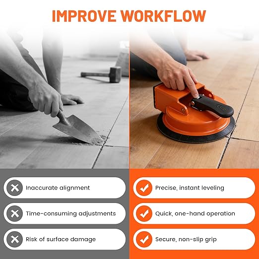 Heavy Duty Floor Gap Fixer Tool, Floor Suction Cup Tool for Gaps, Laminate Flooring Repair Tool with Enhanced Suction Cup, for Wood Floating Floors, Compact, & Efficient Flooring Tools
