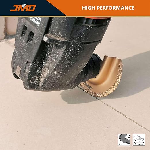 JMD 5-Pack Carbide Oscillating Tool Blades for Grout Removal Tool, Multitool Oscillating Saw Blades for Tile Cutting, Compatible with DeWalt Milwaukee Dremel etc