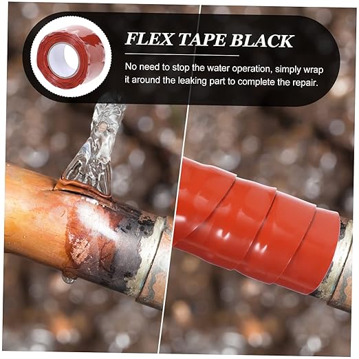 NUOBESTY Flexible Silicone Rubber Sealant Tape for Leaky Pipes Compression Resistant Repair Tape for Plumbing and Outdoor Use