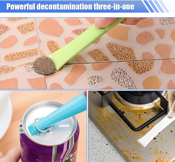 ZIMISI 2 In 1 Plastic Scraper Tool, No-Scratch Small Scraper Cleaning Tool, Multipurpose Sticker Remover Tool for Tight Spaces, Stiff Crevice Scrapers for Removing Paint, Labels, Car Detailing