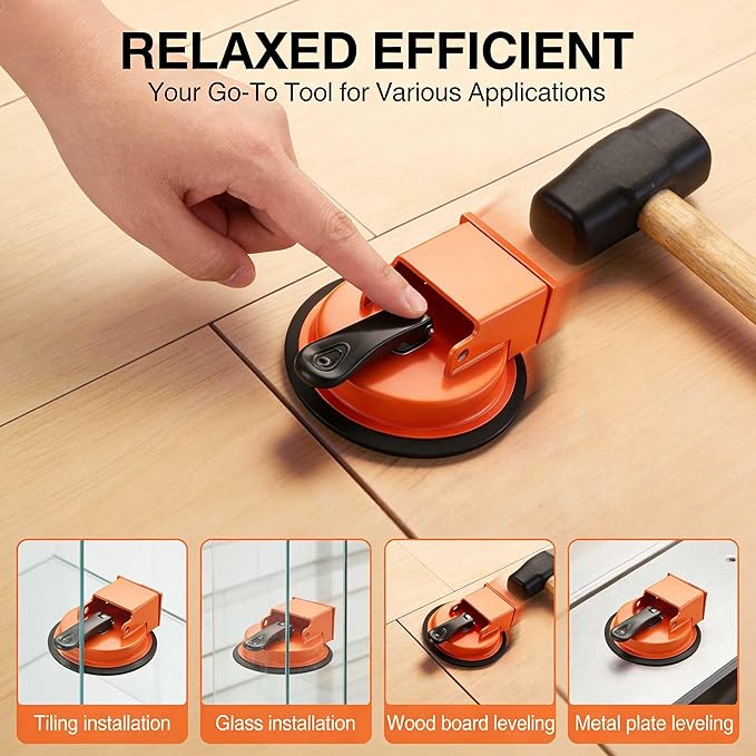 Floor Gap Fixer Tool, Heavy Duty with Enhanced Vacuum Suction Cup, for Laminate,Squeaky Vinyl, Wood & Tile Flooring