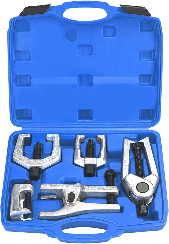 Splitter Removal Kit, Pitman Arm Puller, 5-in-1 Ball Joint Separator, Tie Rod End Removal Tool Set for Front End Service(Blue)