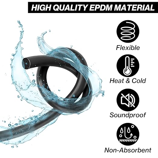 1/4 * 15FT Black Backer Rod Filler Weather Strip Seal Saver Concrete Expansion Joint for Gaps and Joints