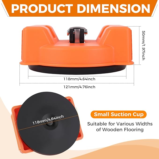 Heavy Duty Floor Gap Fixer Tool with Reinforced Suction Cups and 3 Patch Adhesive Pads for Wood Floors, Laminate Floors, Vinyl Floors, and Hardwood Floors