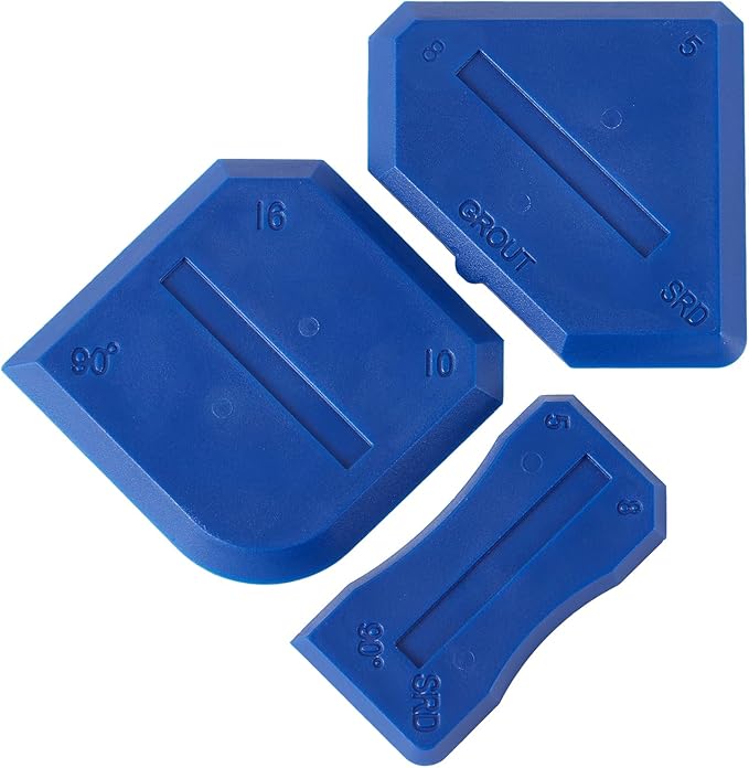 Silicone Caulking Tools Compatible with Sealant Grout Finishing Sealing 3 Pieces Blue Caulk Tool Kit Caulking Finishing Tools
