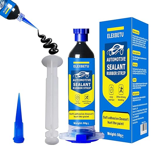 RTV Silicone Adhesive Sealant - High Temperature & Waterproof Caulking for Home, Auto, & Crafts - Creates Flexible, Long-Lasting Seal on Kitchen, Bathroom, Shower, Window (Black, 30ml/1oz)
