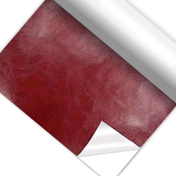8x47 Inch Leather Repair Tape,Self Adhesive Leather Patches for Furniture,Vinyl Repair Kit for Couches,Bed,Car Seats,Chair (Wine Red)