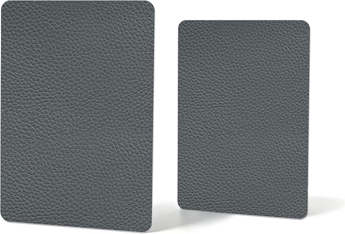 XSunLea Self Adhesive Leather Repair Patch,8x12 inch Vinyl Repair Kit,Leather Repair Kit for Furniture,Car Seat,Couch,Office Chair,2 Pcs Dark Gray