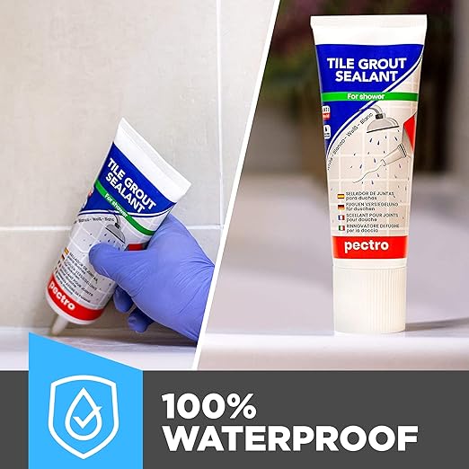 Waterproof Tile Grout Sealer – XL 6.62 oz Tube for Shower & Bathroom – Fast Drying Grout Sealant for Cracks, Gaps & Joints – White Grout Renew – Easy to Apply, Long-Lasting Protection