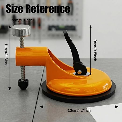 2026 Floor Gap Fixer Tool, Professional Adjustable Height Setter with Heavy-Duty Rubber Suction Cup & 2 PCS Sticky Pads, Tile Leveling System for Installation, Repair & Precise Seam Alignment (Yellow)