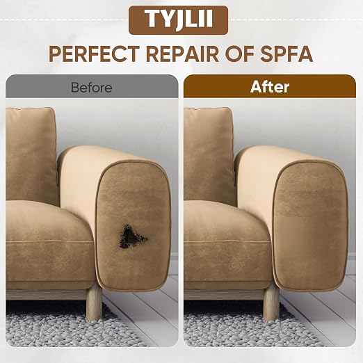 Suede Couch Patch Repair Fabric,6-Piece Self-Adhesive Microfiber Patches，Quick Fix Sofa Chair Car Seat,Furniture,Upholstery Repair Kit. (Dark Blue)