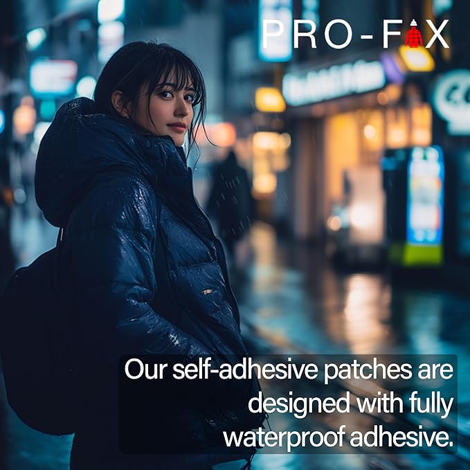 Self-Adhesive Waterproof Repair Patch Kit - 30-Second Fix for Down Jackets, Tents, Sleeping Bags, Backpacks, Outdoor and Camping Gear - Pre-Cut Nylon Ripstop Patches, Multiple Colors - Dark Blue