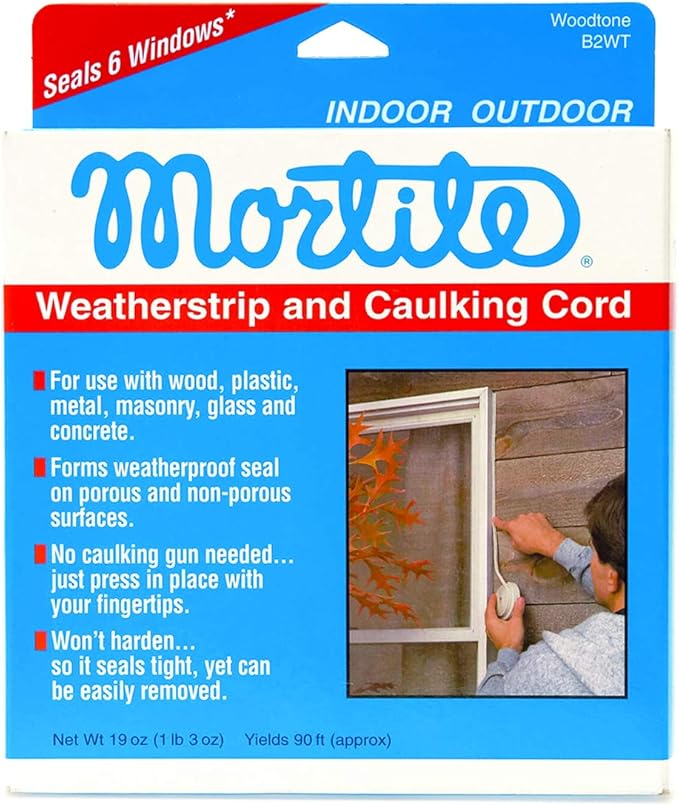Frost King B2WT 19 oz/90' Mortite Caulking Cord, Woodtone