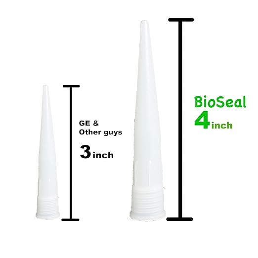 White BioSeal 100% Silicone Sealant Caulk Kitchen and Bath Grade, Waterproof and No Odor 10.1 Ounce Cartridge 18 White Tubes Set