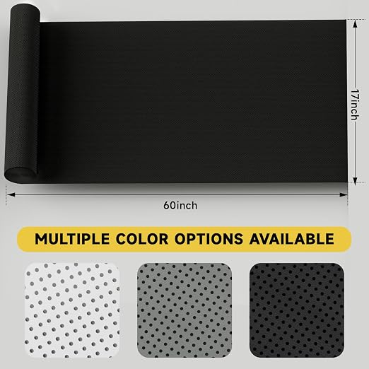 Leather Repair Patch, Breathable Perforated Strong Sticky Self Adhesive Repair Patch, DIY Leather Patches for Couches, Furniture, Sofa, Car, Chair (Black 17x60inch)