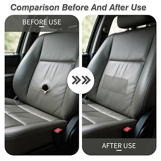 BSZHTECH Leather Repair Tape Self-Adhesive Leather Repair Patch for Couch Furniture Sofas Car Seats Advanced PU Vinyl Leather Repair Kit(Grey, 3.9 X 79 inch)
