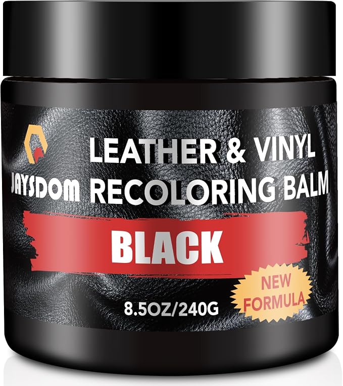 Leather Recoloring Balm, Leather Repair Kit, Leather Dye, Leather Color Restorer, Leather Scratch Remover, Leather Couch Paint, Repair, Leather Scratch Repair, Leather Restorer(Black)