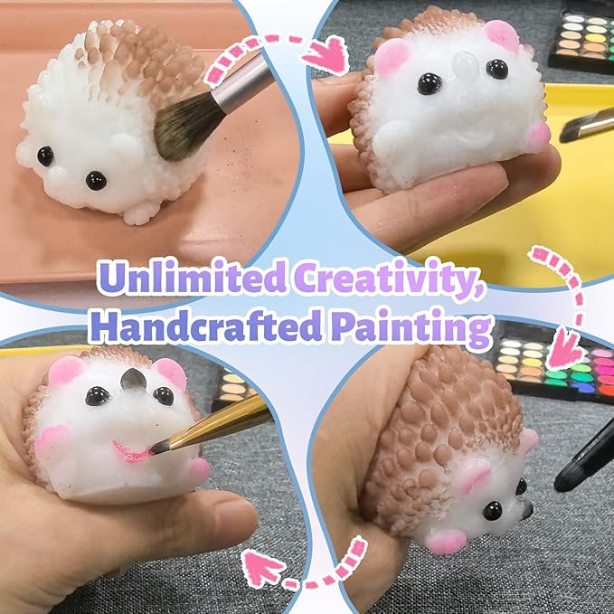 DIY Taba Squishy Kit - Make Your Own Squishies with Animal Molds and 1:1 AB Liquid Silicone Gel (14oz)