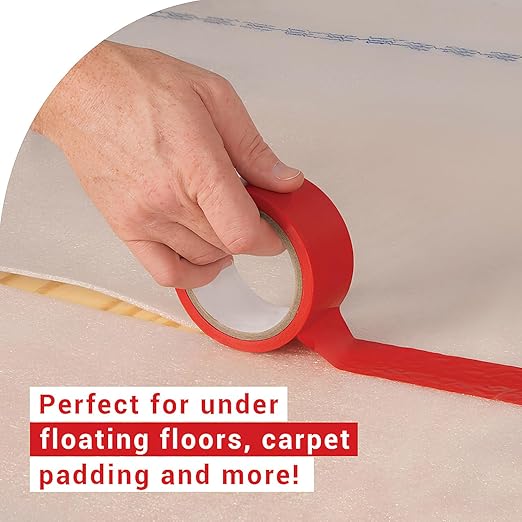 ELK Vapor Barrier Tape - 4” x 180ft - PE 7mm Polyethylene Seam Tape - Moisture Barrier Seam & Seal for Crawlspace Encapsulations & Waterproof Marine Tape - Red