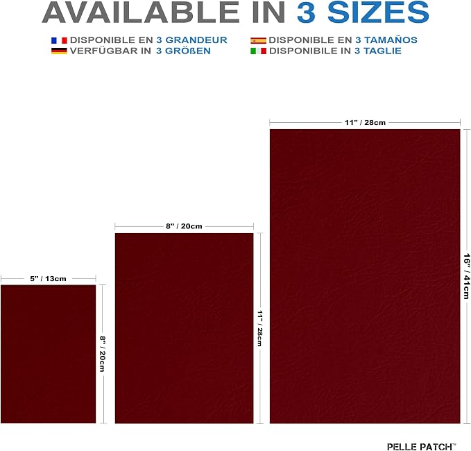 Sofa Leather Repair - 25 Colors Available - Original 5x8 - Red