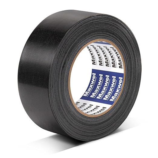 Black Duct Tape Heavy Duty - 1.88 in 50 YDS Waterproof No Residue Tearable Large Max Strength Adhesive Duct Tape for Outdoor Use,Multi Purpose Home Repair,Industrial Professional Fix 1 Roll
