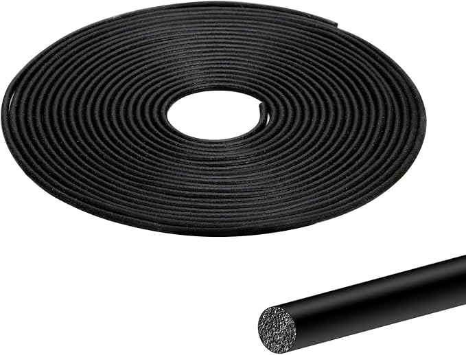 20FT Backer Rod 1/8 inch, Black Rubber Caulk Saver, Concrete Expansion Joint Filler, Weather Strip Seal for Gaps and Joints