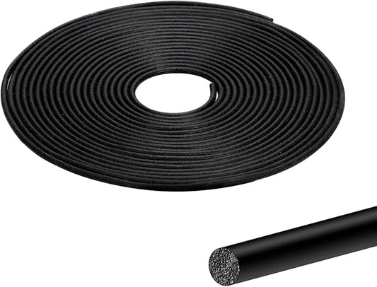 20FT Backer Rod 1/8 inch, Black Rubber Caulk Saver, Concrete Expansion Joint Filler, Weather Strip Seal for Gaps and Joints