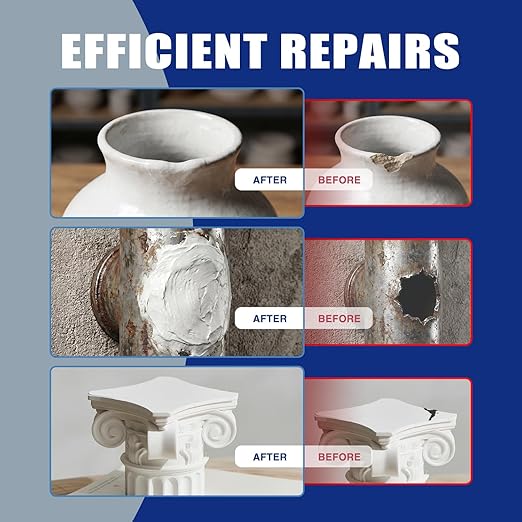 Epoxy Putty White - 14oz Fast Repair Pool & Plumbers Putty, High-Strong 2-Part Epoxy Clay for Metal Ceramic Tile Wood, Waterproof Leak Fix for Swimming Pool, Pipe, Crack, Hole, Sculpting