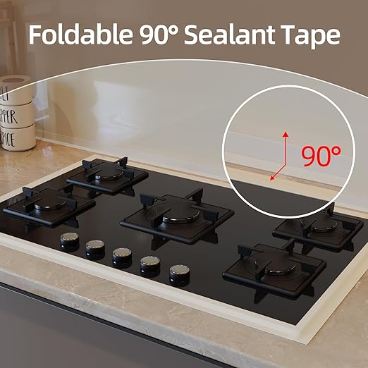 Peel and Stick Waterproof Caulking Tape 1.5Inch x 10.5FT, Self Adhesive Bathroom Kitchen Seal Strip Gap Cover for Sink Tub Toilet Countertop Tile Wallpaper Edge Trim, Renter Friendly Easy Install